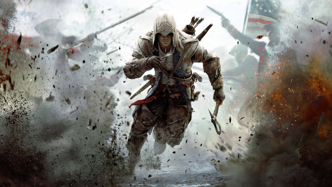 Assassins Creed III, Ubisoft, Vidéo, Les Jeux Vidéo, Assassins Creed Origines. Wallpaper in 1366x768 Resolution