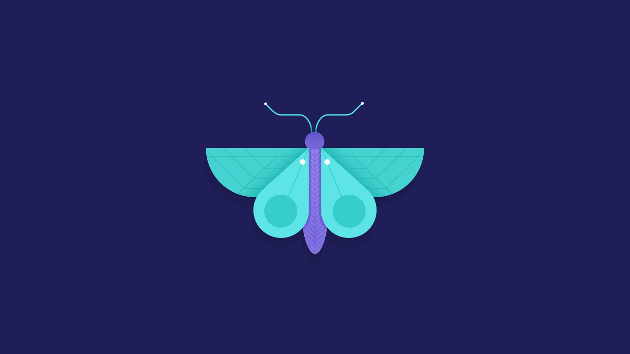 Pink and Green Butterfly Illustration. Wallpaper in 1280x720 Resolution