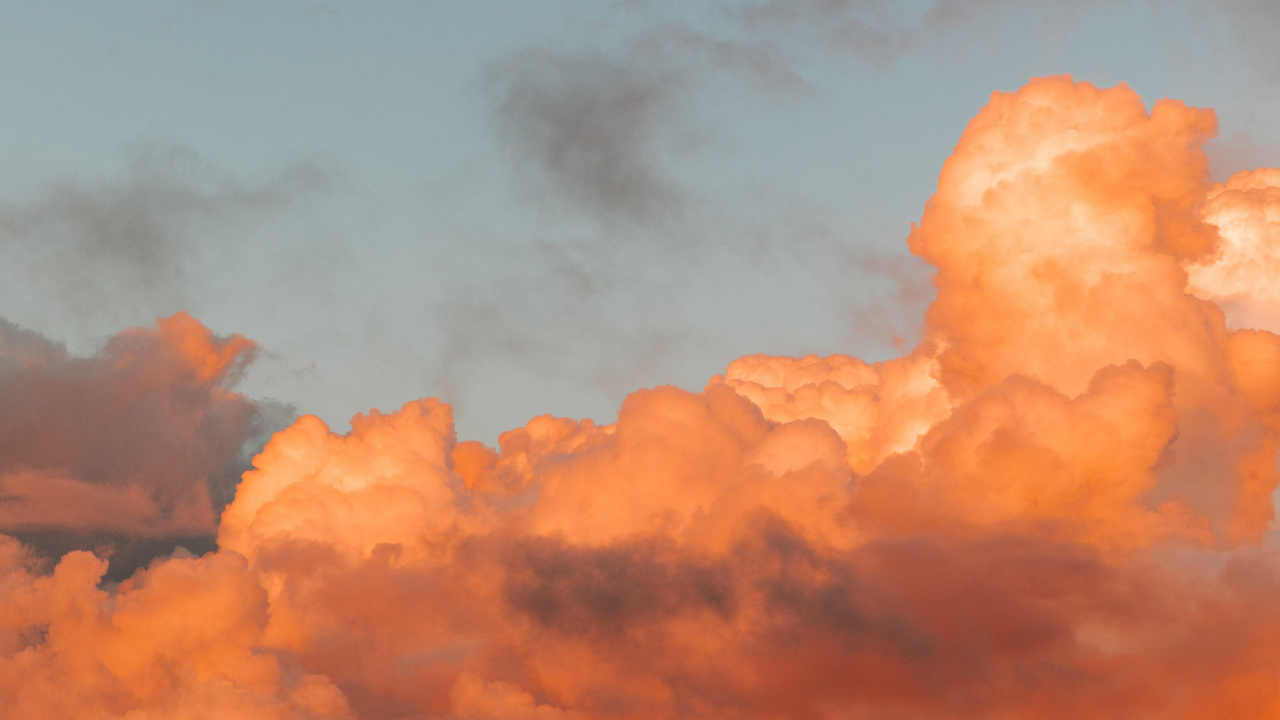 Cloud, Afterglow, Cumulus, Daytime, Orange. Wallpaper in 1280x720 Resolution