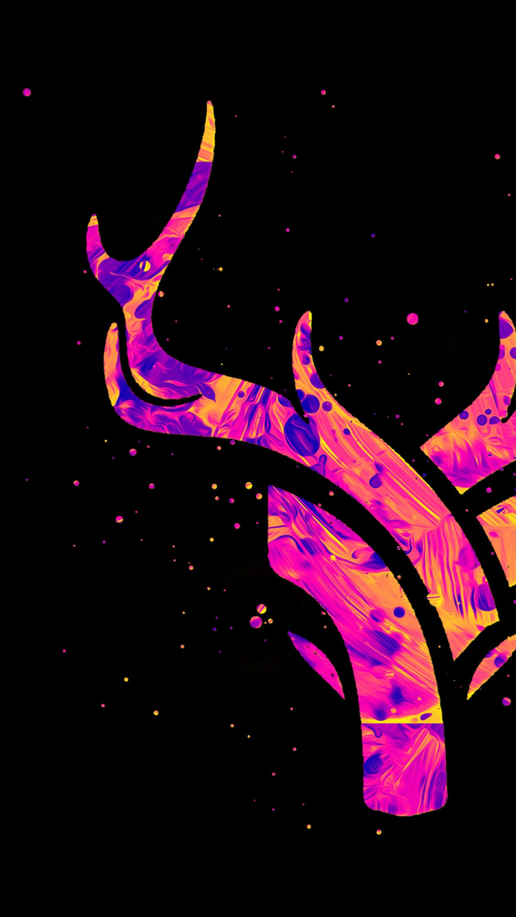 Ilustración de Dragón Púrpura y Azul. Wallpaper in 750x1334 Resolution