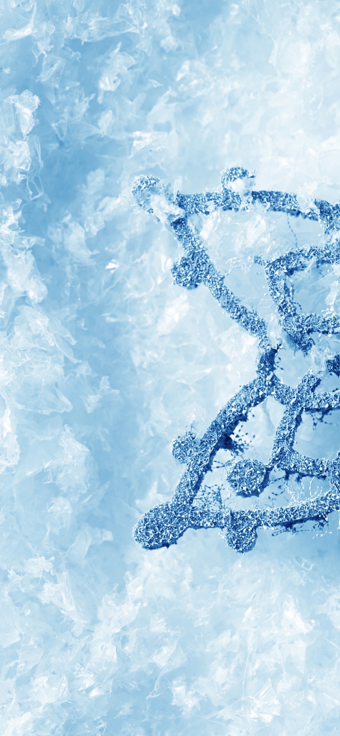 Weiße Schneeflocken Auf Weißem Sand. Wallpaper in 1125x2436 Resolution