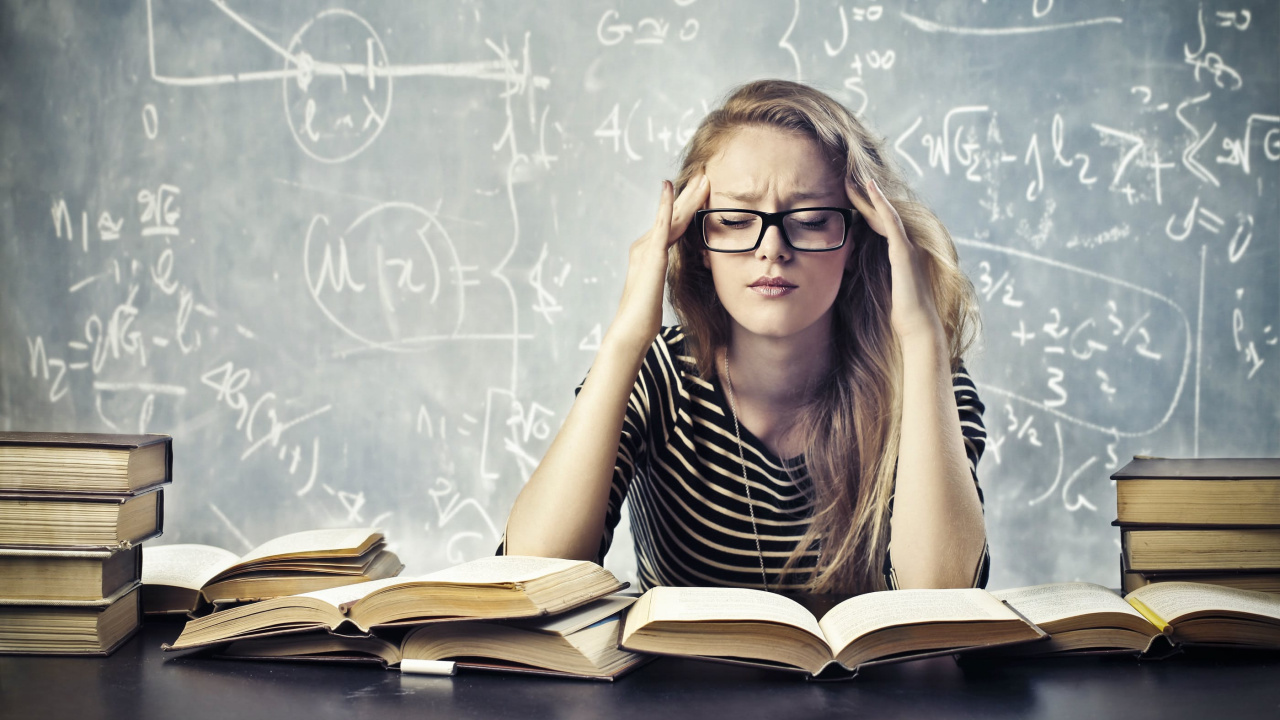 Student, Education, Learning, Glasses, Blackboard. Wallpaper in 1280x720 Resolution