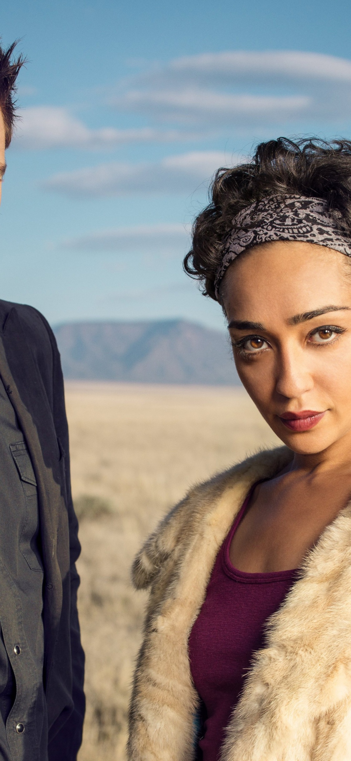 Prediger Jesse Und Tulpe, Ruth Negga, Dominic Cooper, Jesse Custer, Prediger. Wallpaper in 1125x2436 Resolution