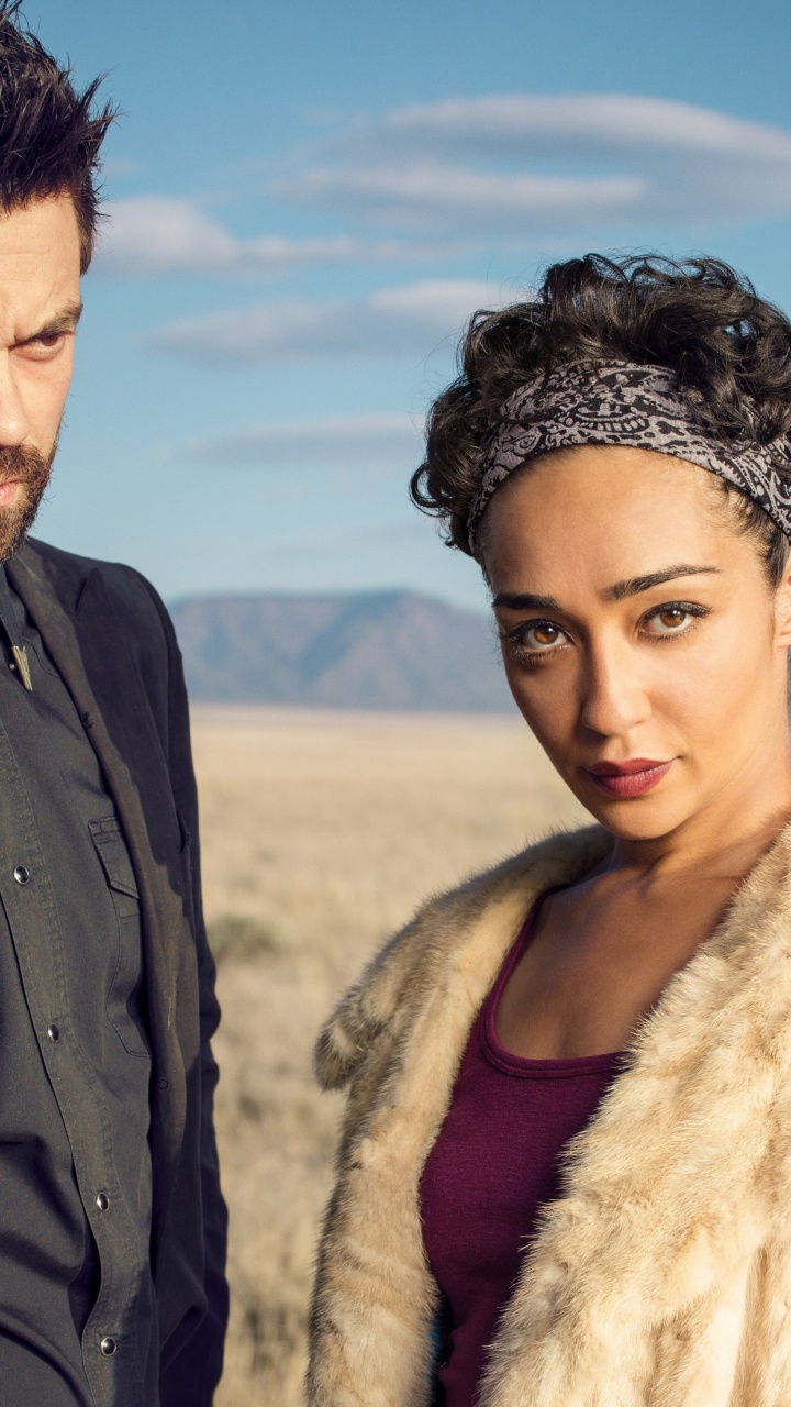 Prediger Jesse Und Tulpe, Ruth Negga, Dominic Cooper, Jesse Custer, Prediger. Wallpaper in 720x1280 Resolution