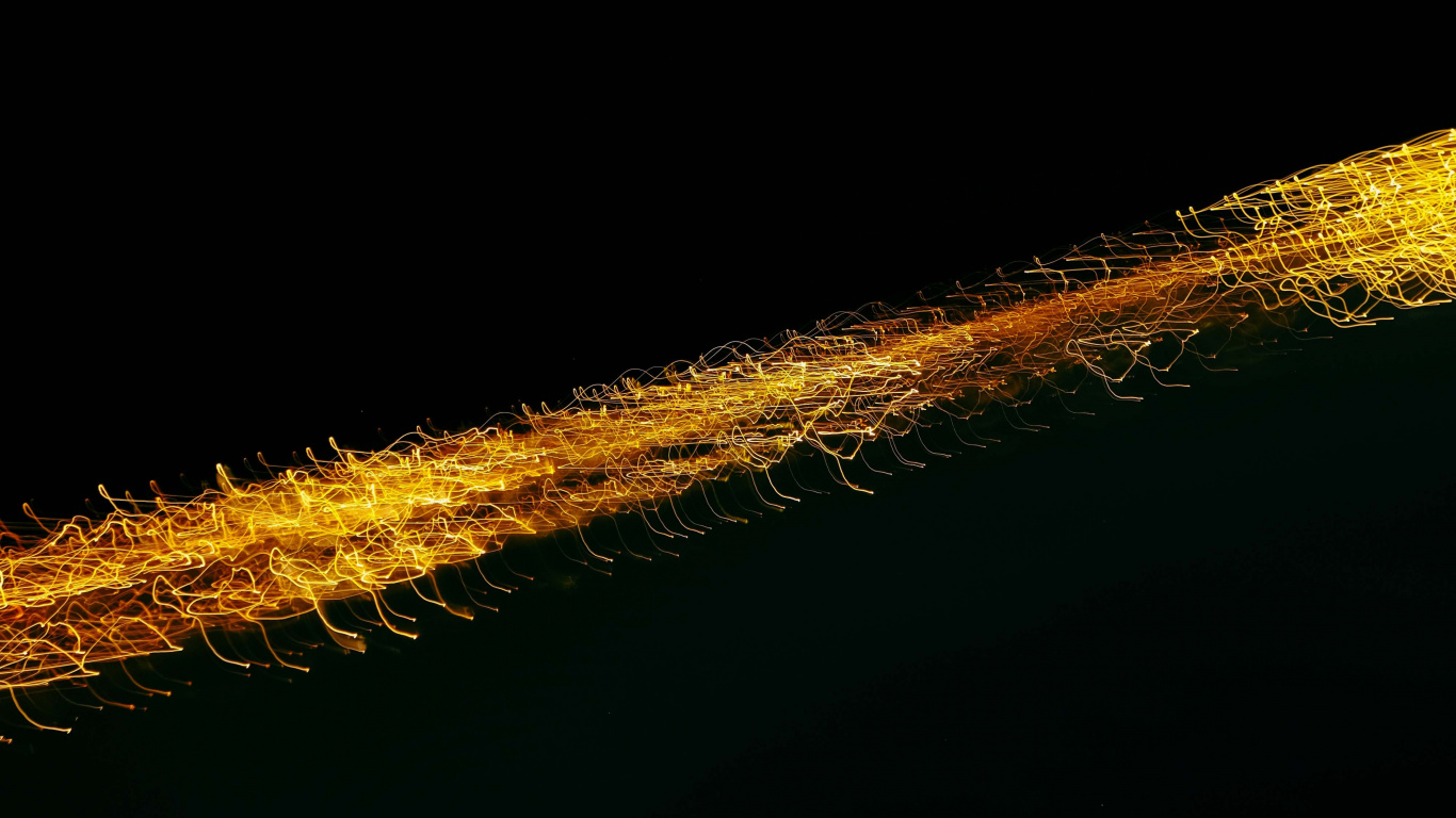 Gelbe Und Schwarze Linie Abbildung. Wallpaper in 1366x768 Resolution