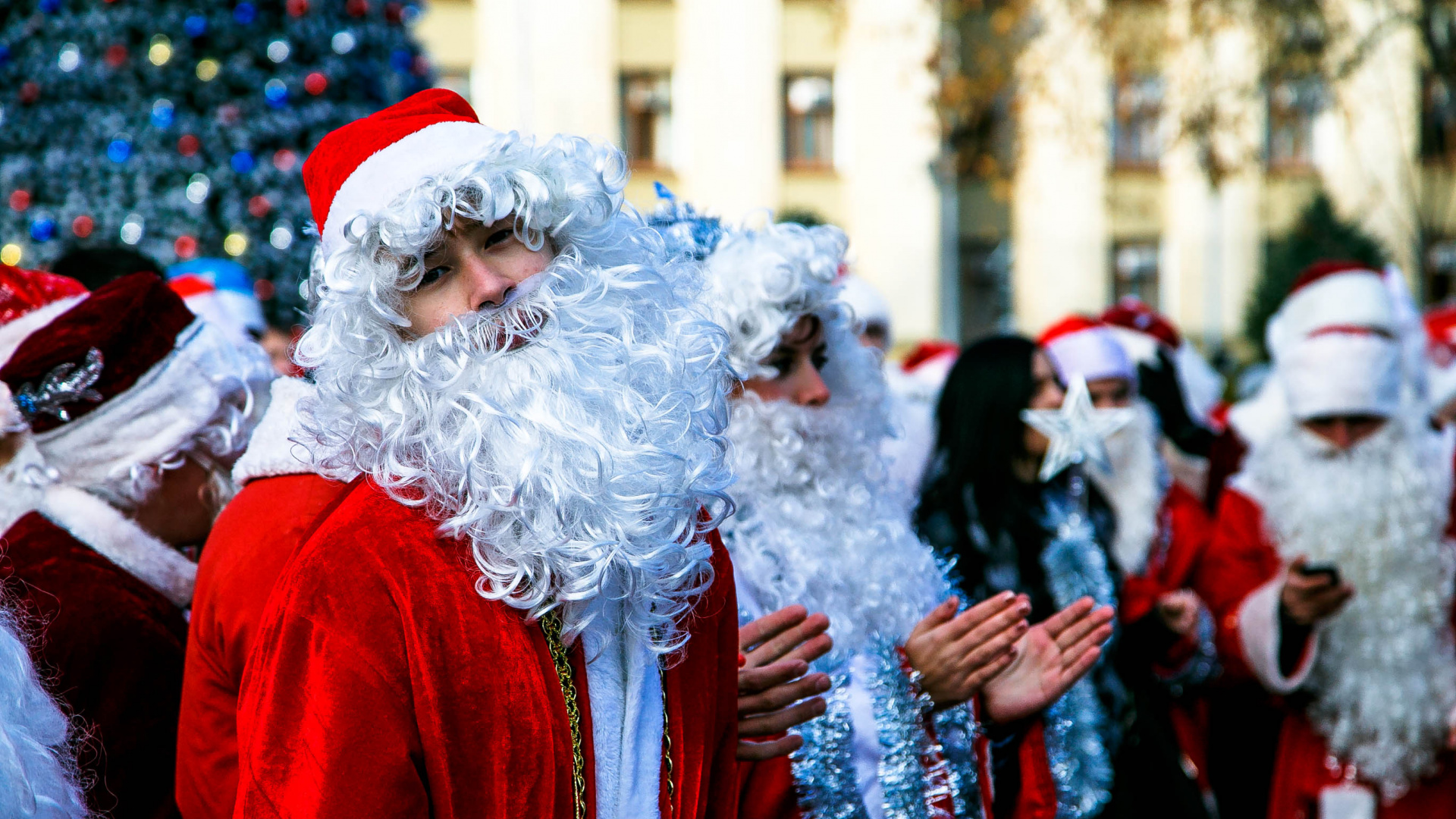 Santa Claus, Ded Moroz, Carnaval, Festival, El Día De Navidad. Wallpaper in 1920x1080 Resolution