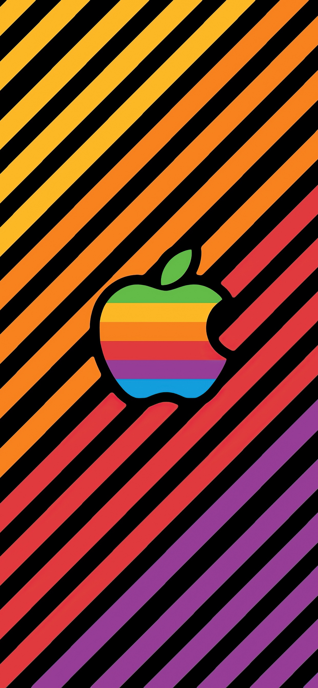 Apples, Apple, Colorfulness, Orange, Line. Wallpaper in 1242x2688 Resolution