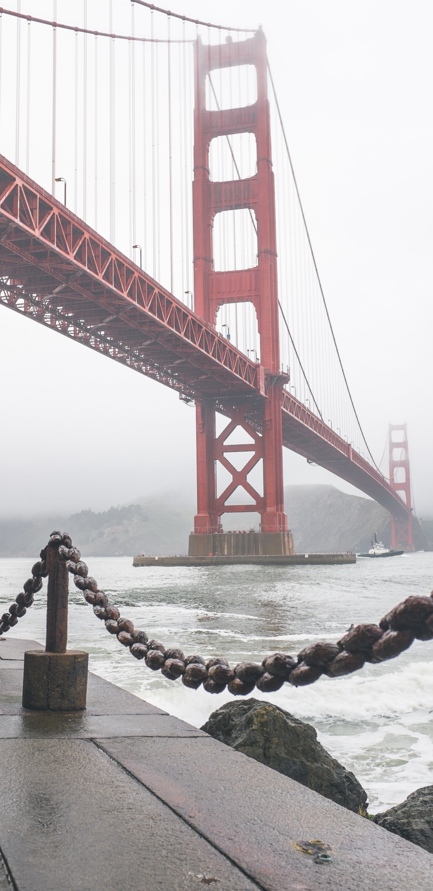 Pont du Golden Gate San Francisco Californie. Wallpaper in 1440x2960 Resolution