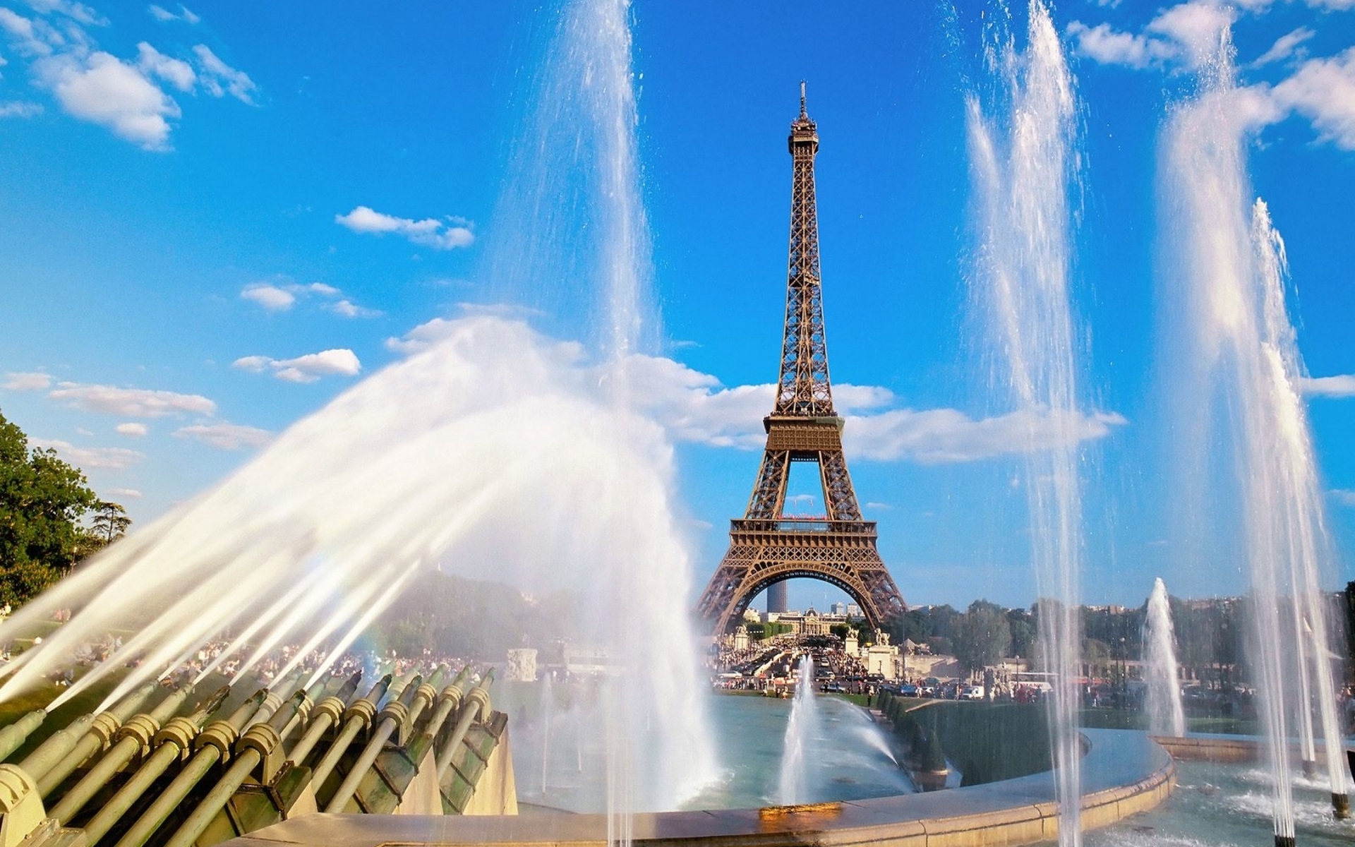 Wallpaper Eiffel Tower Paris Texas Eiffel Tower Water Cloud Daytime Background Download Free Image