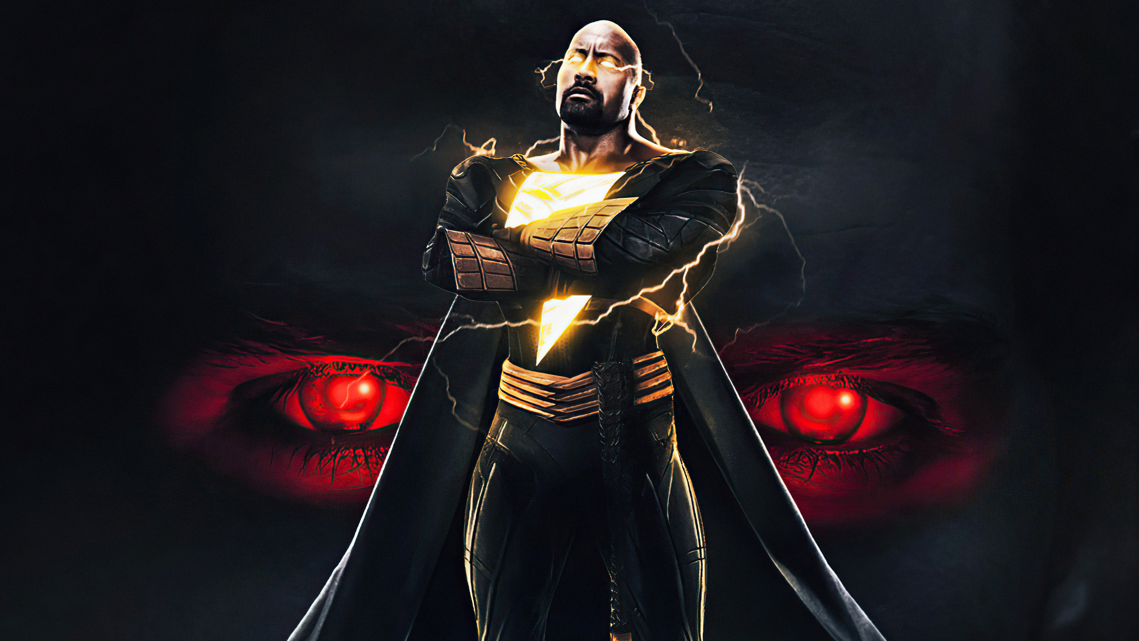 Wallpaper Dwayne Johnson Black Adam Shazam Superman Deathstroke Background Download Free Image