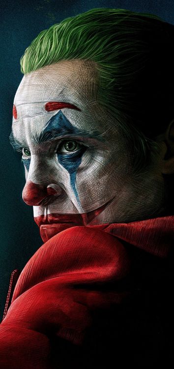 Joker, Joaquin Phoenix, Menton, Mâchoire, Art. Wallpaper in 1890x4000 Resolution