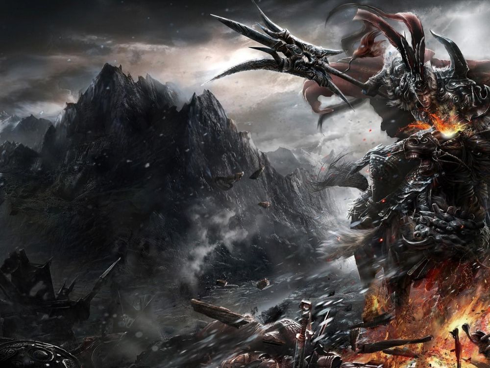 Pintura Abstracta en Blanco y Negro. Wallpaper in 2048x1536 Resolution