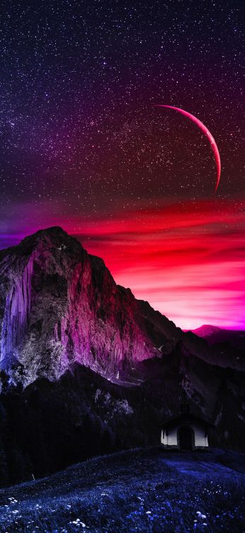 Natur, Atmosphäre, Ökoregion, Mond, Naturlandschaft. Wallpaper in 1080x2340 Resolution