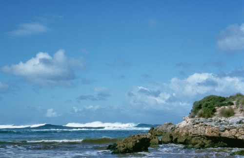 Image blue sky over sea during daytime