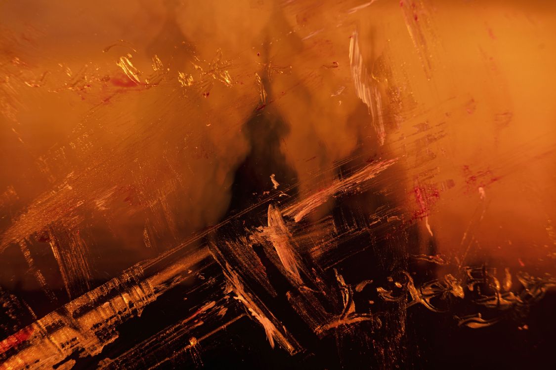 Pintura Abstracta Marrón y Negra. Wallpaper in 3600x2400 Resolution