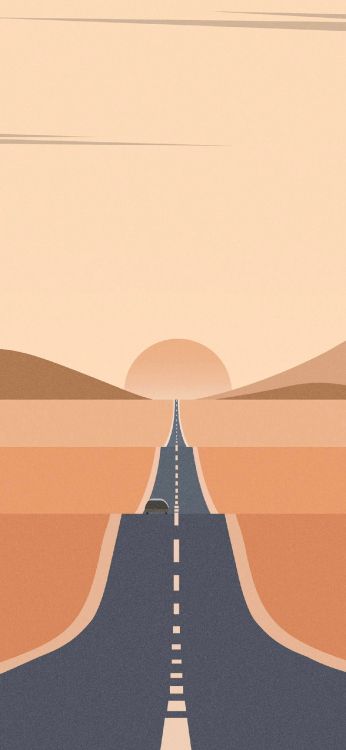 Orange, Dreieck, Piste, Farbtöne Und Schattierungen, Muster. Wallpaper in 1284x2778 Resolution