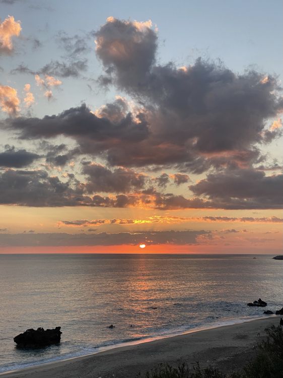 大海, 气氛, 余辉, 性质, 橙色 壁纸 1536x2048 允许