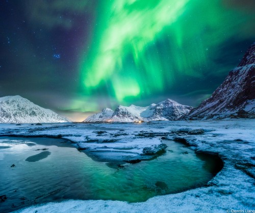 Image aurora, nature, natural landscape, glacial landform, glacier