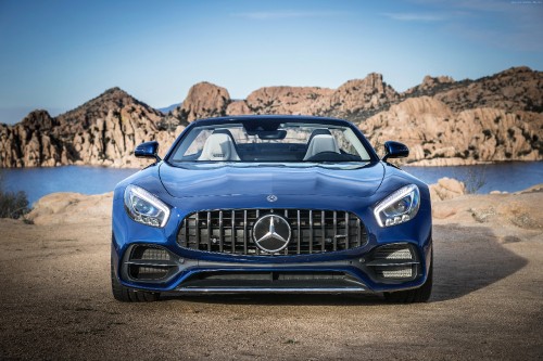 Image blue mercedes benz car on road during daytime