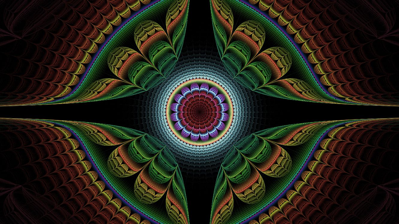 圆圈, 迷幻术, 对称, 彩色玻璃, 建筑 壁纸 5120x2880 允许