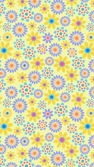 Image yellow and white floral textile