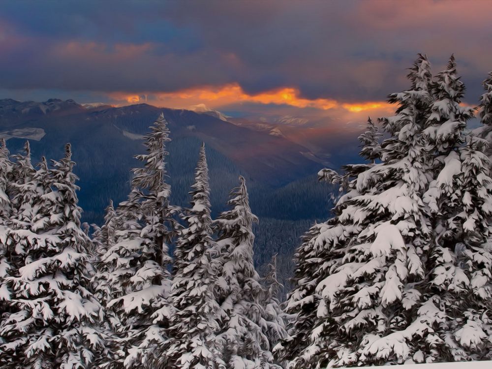 冬天, 多山的地貌, 山脉, 荒野, 天空 壁纸 2560x1920 允许