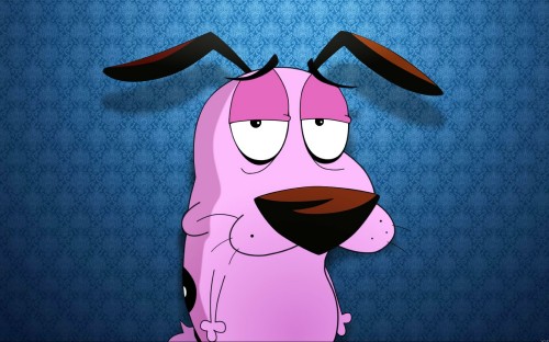 Image pink and black cartoon character