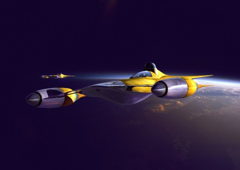 Wallpaper Yellow and Black Jet Plane in Mid Air, Background - Download