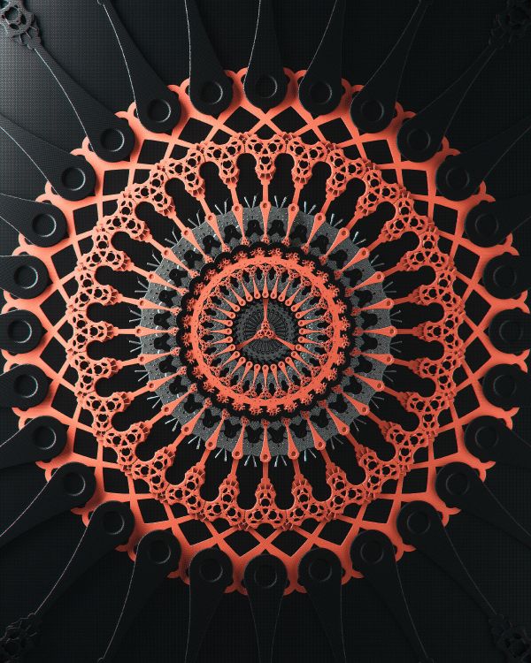 Décor Rond Rouge et Noir. Wallpaper in 3840x4800 Resolution