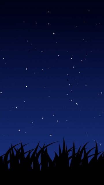 Image silhouette of trees under starry night