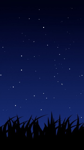 Image silhouette of trees under starry night