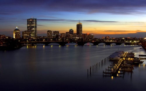 Image city skyline during night time