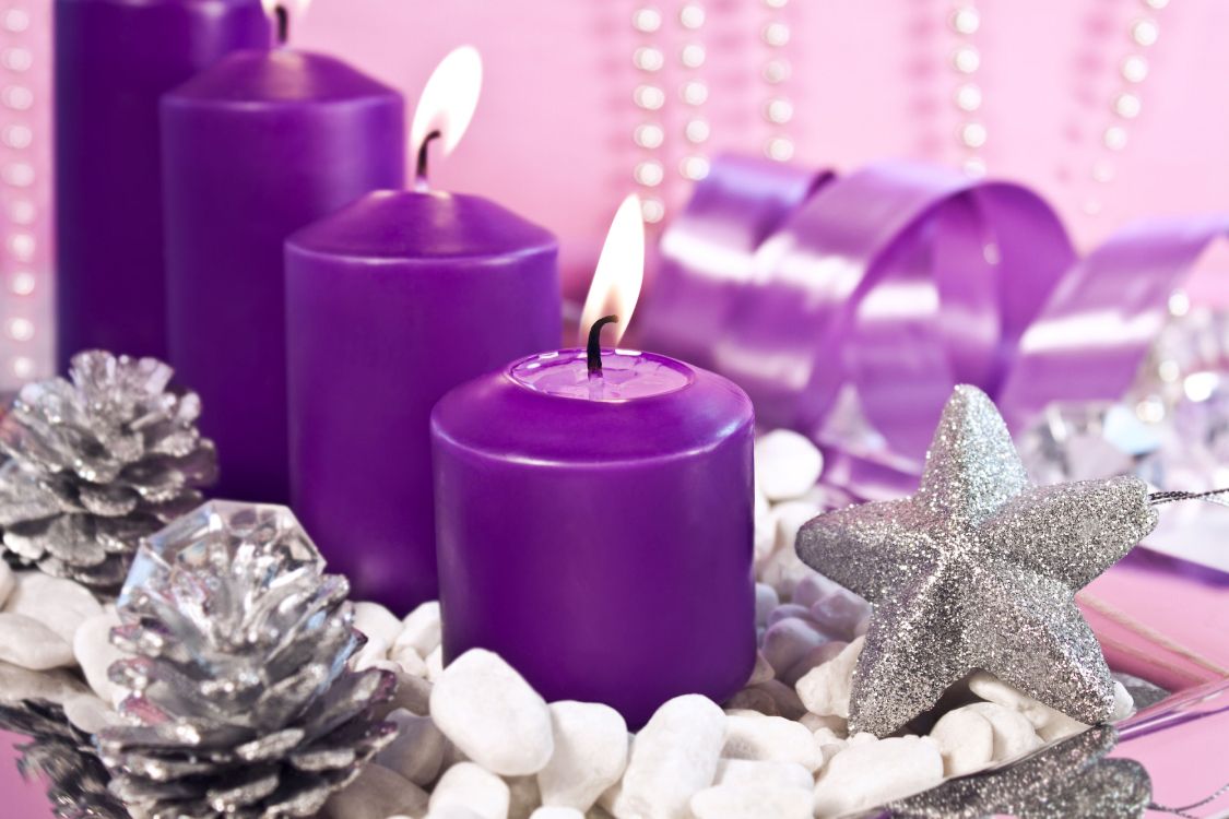 Vela de Adviento, El Día De Navidad, Decoración de la Navidad, Morado, Violeta. Wallpaper in 4752x3168 Resolution