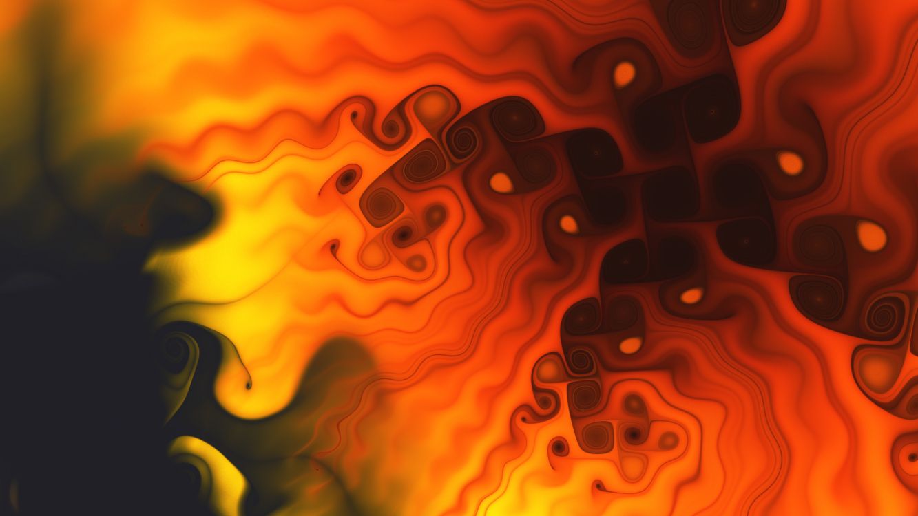 Peinture Abstraite Orange et Jaune. Wallpaper in 2560x1440 Resolution