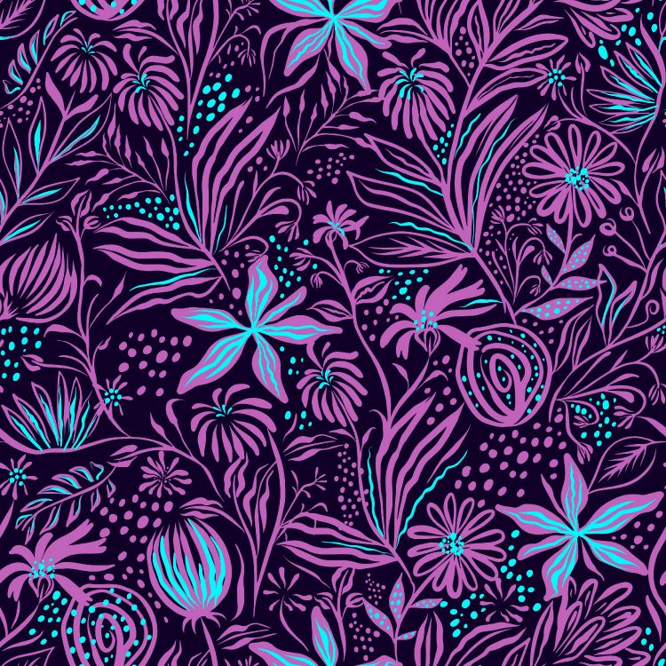 紫色的, 品红色, 迷幻术, 花卉设计, 手提包 壁纸 3415x3415 允许