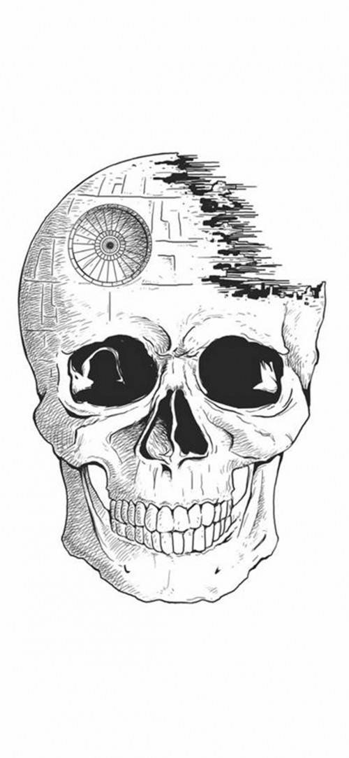 Image skull, black and white, visual arts, illustration, design