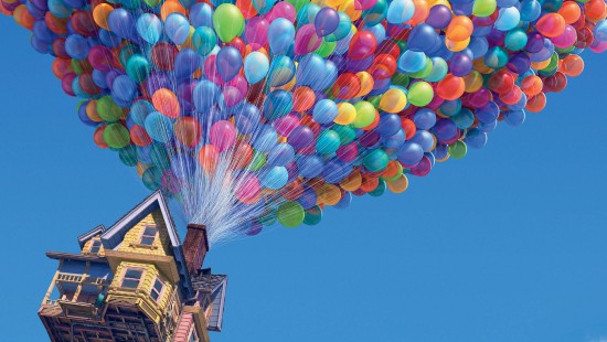 Image pixar, ellie fredricksen, cloud, blue, balloon