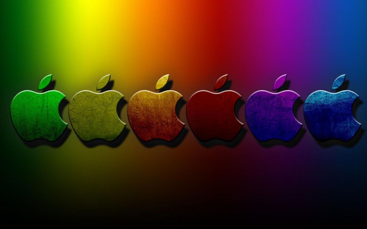 Apple, Rojo, Verde, Texto, Coraz. Wallpaper in 2880x1800 Resolution