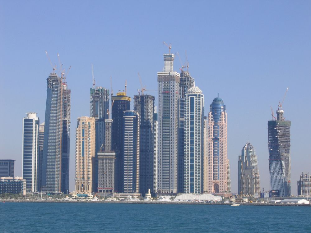 city skyline across body of water during daytime