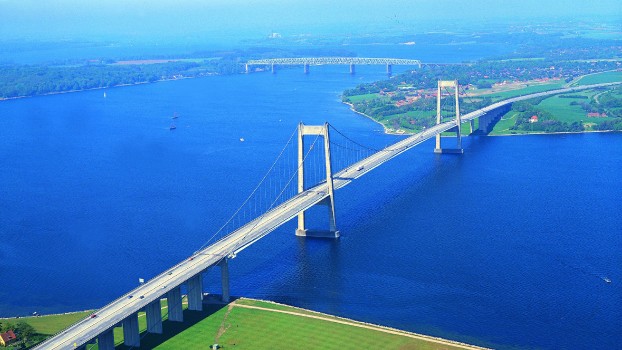 Wallpaper White Bridge Over Blue Sea During Daytime, Background