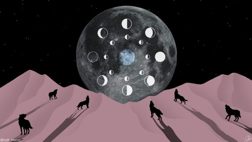 Image moon, world, nature, art, cartoon