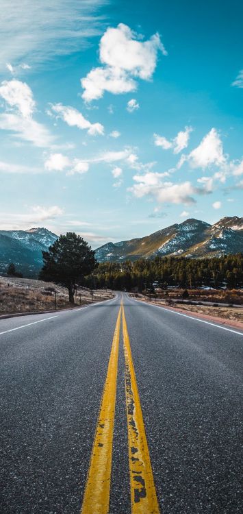 Naturaleza, Montaña, Carretera, Viaje Por Carretera, Azul. Wallpaper in 1080x2280 Resolution