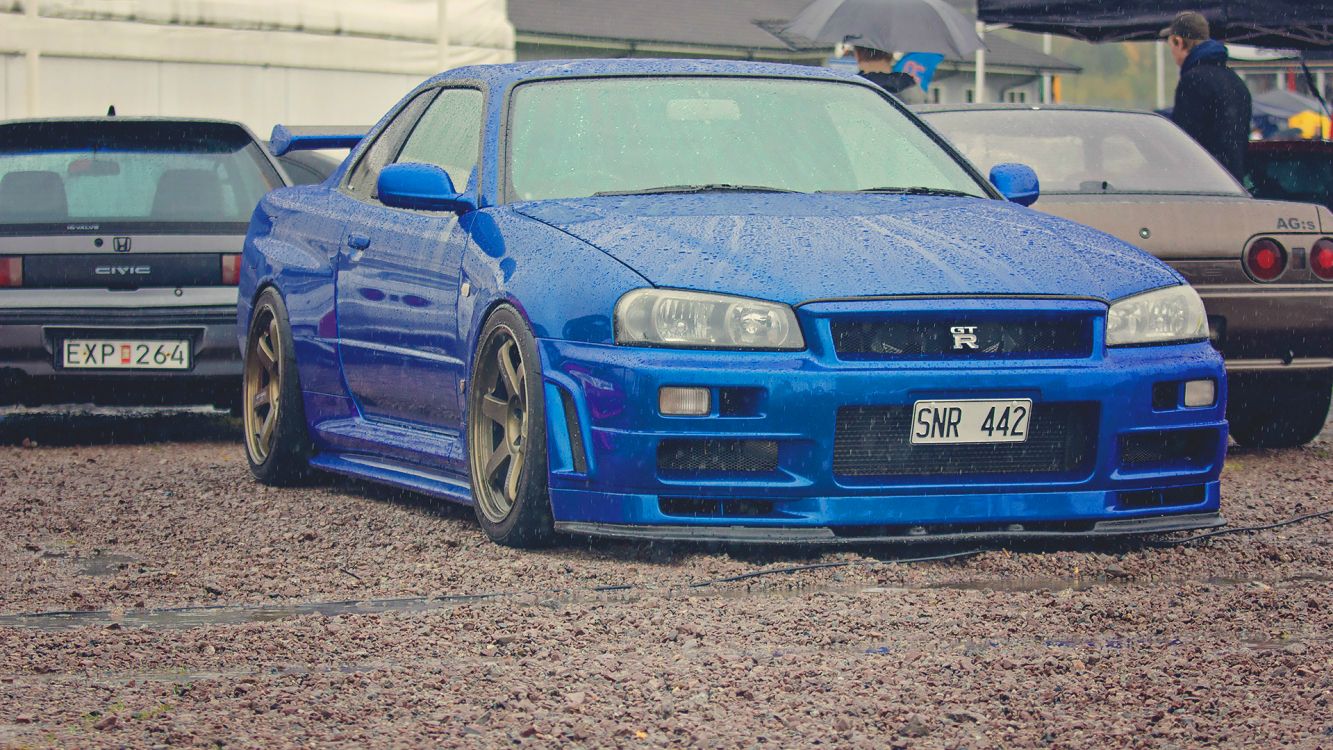 Nissan Skyline Gtr R34 Lluvia, Nissan Skyline gt r, Deportivo, Coche, Nissan. Wallpaper in 1920x1080 Resolution