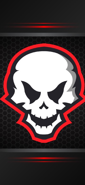 Image black and white logo on black background