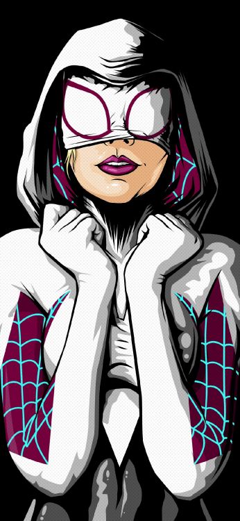 Gwen Stacy, Poster, Xiaomi Redmi 10 Prime, Art, Ghost-spider. Wallpaper in 1125x2436 Resolution