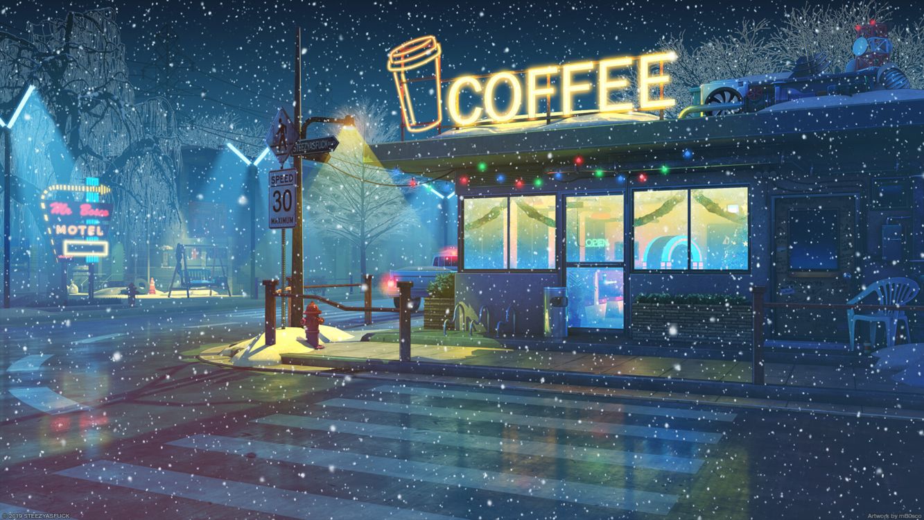 Café, Elogio, Lofi de Navidad, Navidad, lo fi Hip Hop. Wallpaper in 2560x1440 Resolution