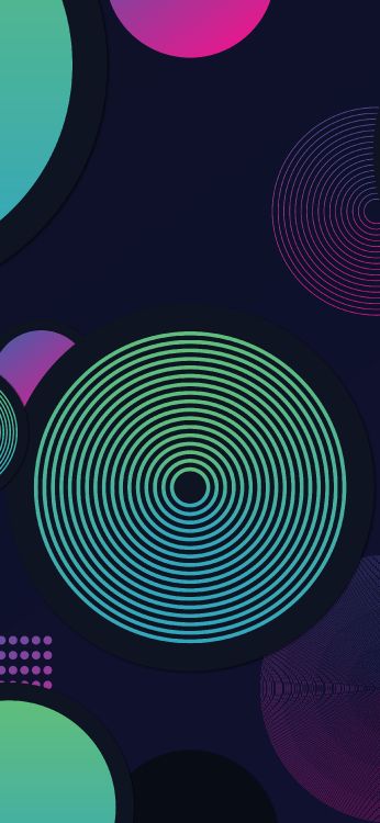 Cercle, Android, Développeur Android, la Pureté de la Couleur, Lumière. Wallpaper in 2250x4872 Resolution