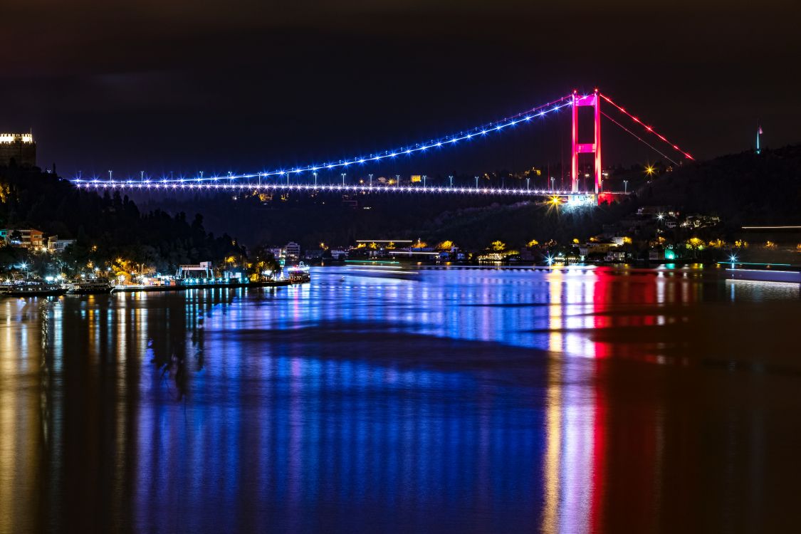 Golden Gate Bridge Bei Nacht Night. Wallpaper in 6665x4443 Resolution