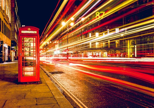 Image time lapse photography of city street during night time