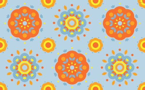 Image yellow and orange floral illustration